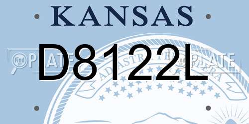 D8122L Kansas License Plate