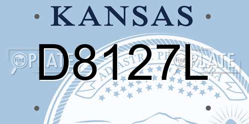 D8127L Kansas License Plate