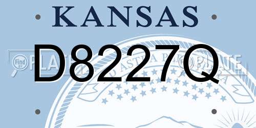 D8227Q Kansas License Plate