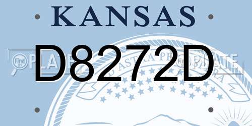 D8272D Kansas License Plate