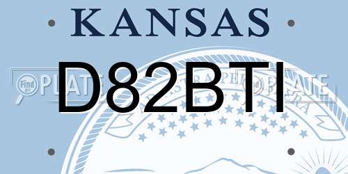 D82BTI Kansas License Plate