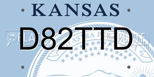 D82TTD Kansas License Plate