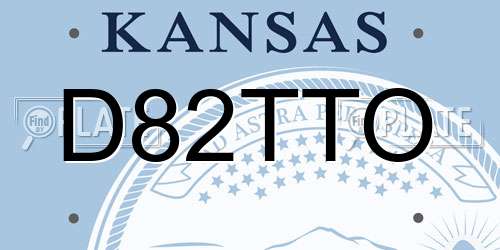 D82TTO Kansas License Plate