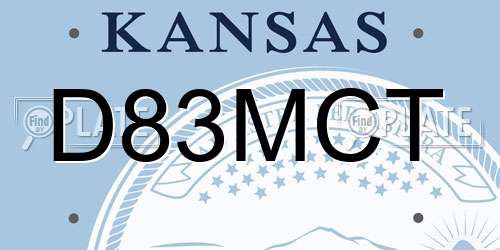 D83MCT Kansas License Plate