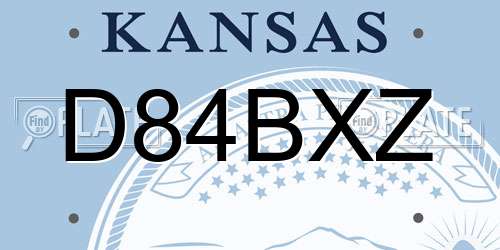 D84BXZ Kansas License Plate