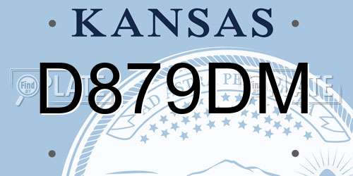 D879DM Kansas License Plate