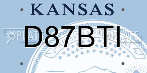 D87BTI Kansas License Plate