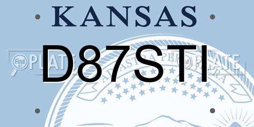 D87STI Kansas License Plate