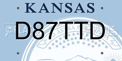 D87TTD Kansas License Plate