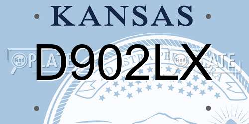 D902LX Kansas License Plate