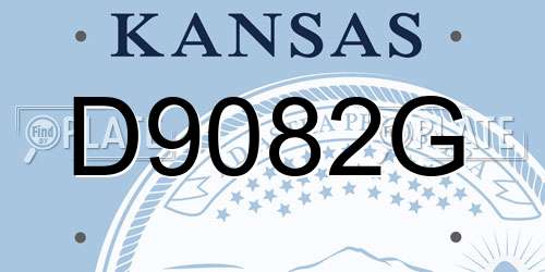 D9082G Kansas License Plate
