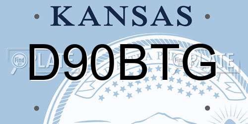 D90BTG Kansas License Plate