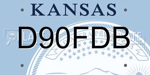 D90FDB Kansas License Plate