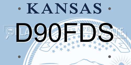 D90FDS Kansas License Plate