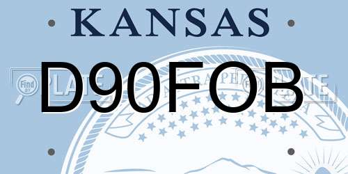 D90FOB Kansas License Plate