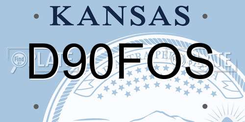 D90FOS Kansas License Plate