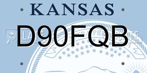 D90FQB Kansas License Plate