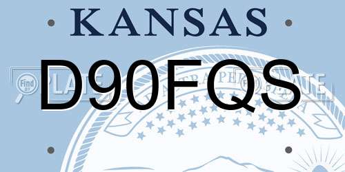 D90FQS Kansas License Plate