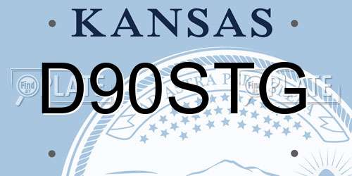 D90STG Kansas License Plate