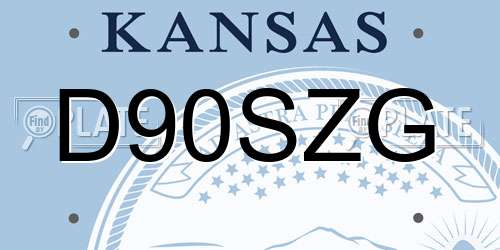 D90SZG Kansas License Plate