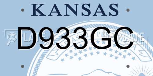 D933GC Kansas License Plate