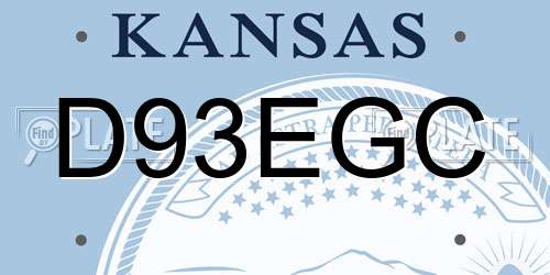 D93EGC Kansas License Plate