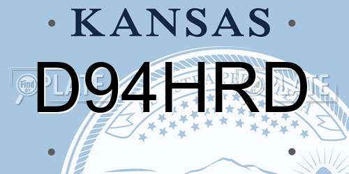 D94HRD Kansas License Plate