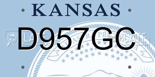 D957GC Kansas License Plate