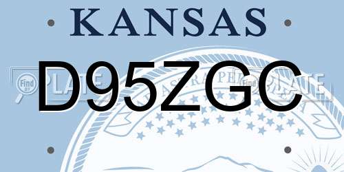 D95ZGC Kansas License Plate