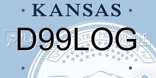 D99LOG Kansas License Plate