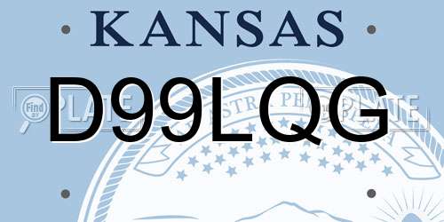 D99LQG Kansas License Plate