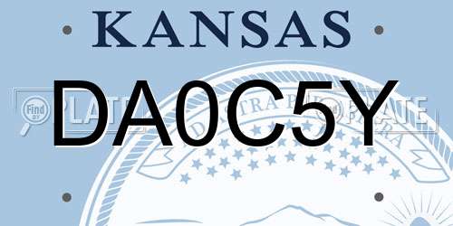 DA0C5Y Kansas License Plate