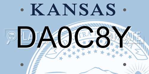 DA0C8Y Kansas License Plate