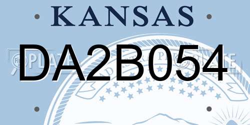 DA2B054 Kansas License Plate
