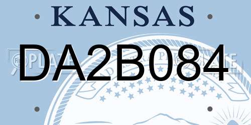 DA2B084 Kansas License Plate