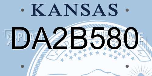 DA2B580 Kansas License Plate