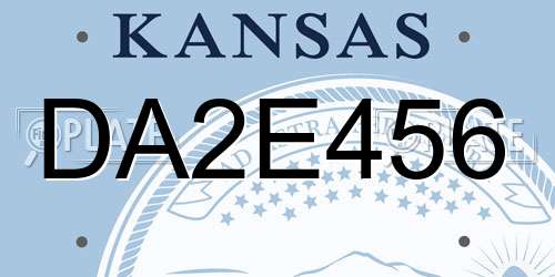 DA2E456 Kansas License Plate