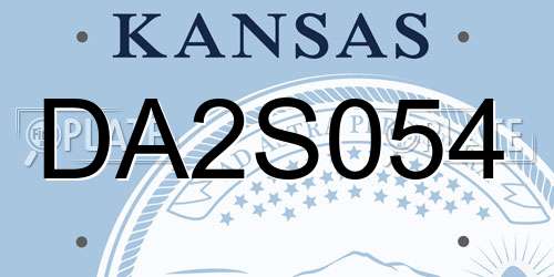 DA2S054 Kansas License Plate