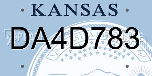 DA4D783 Kansas License Plate