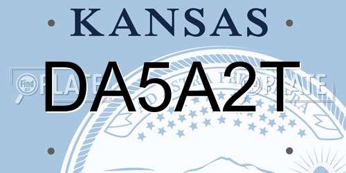 DA5A2T Kansas License Plate