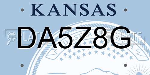 DA5Z8G Kansas License Plate