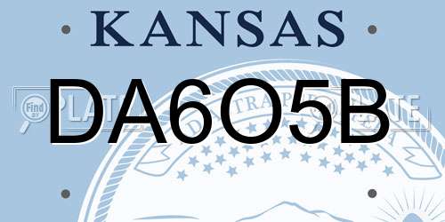 DA6O5B Kansas License Plate