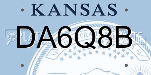 DA6Q8B Kansas License Plate