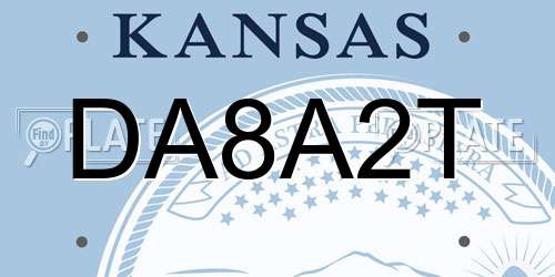 DA8A2T Kansas License Plate