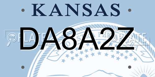 DA8A2Z Kansas License Plate
