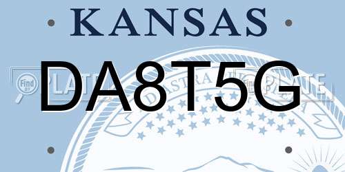 DA8T5G Kansas License Plate