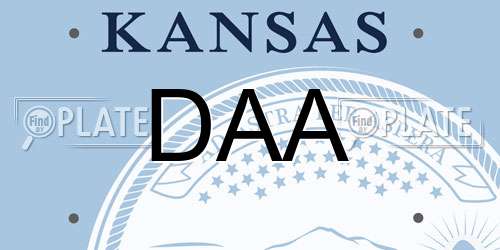 DAA Kansas License Plate