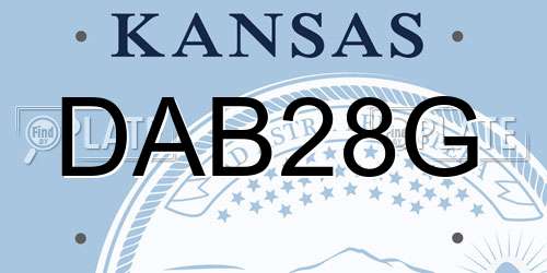DAB28G Kansas License Plate