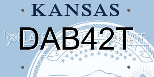 DAB42T Kansas License Plate
