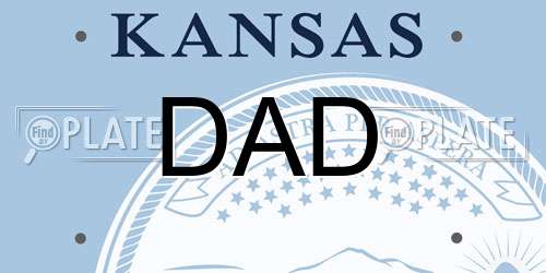 DAD Kansas License Plate